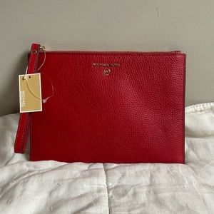 Michael Kors Red Clutch Wristlet